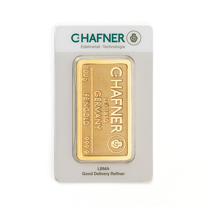 100g C.Hafner 999.9 kuldplaat