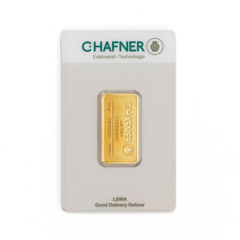 10g C.Hafner 999.9 kuldplaat