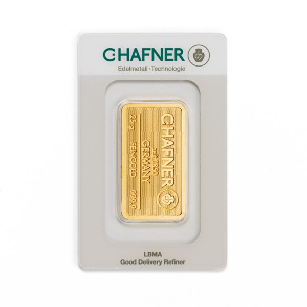 25g C.Hafner 999.9 kuldplaat