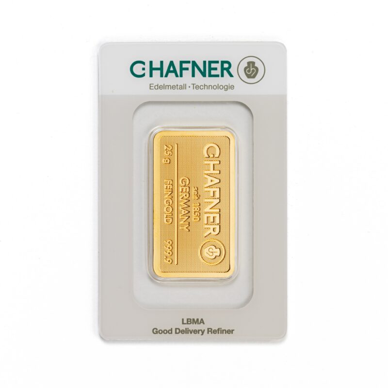 25g C.Hafner 999.9 kuldplaat