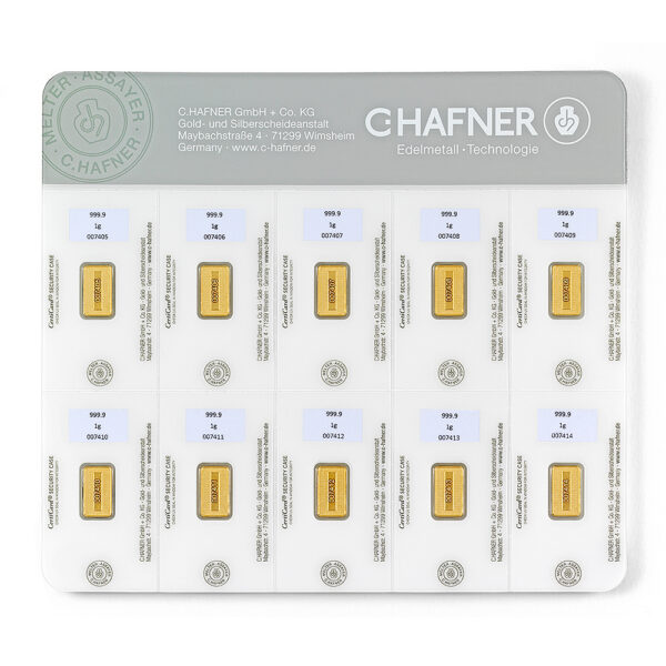 10x1g C.Hafner SmartPack 999.9 kuldplaat