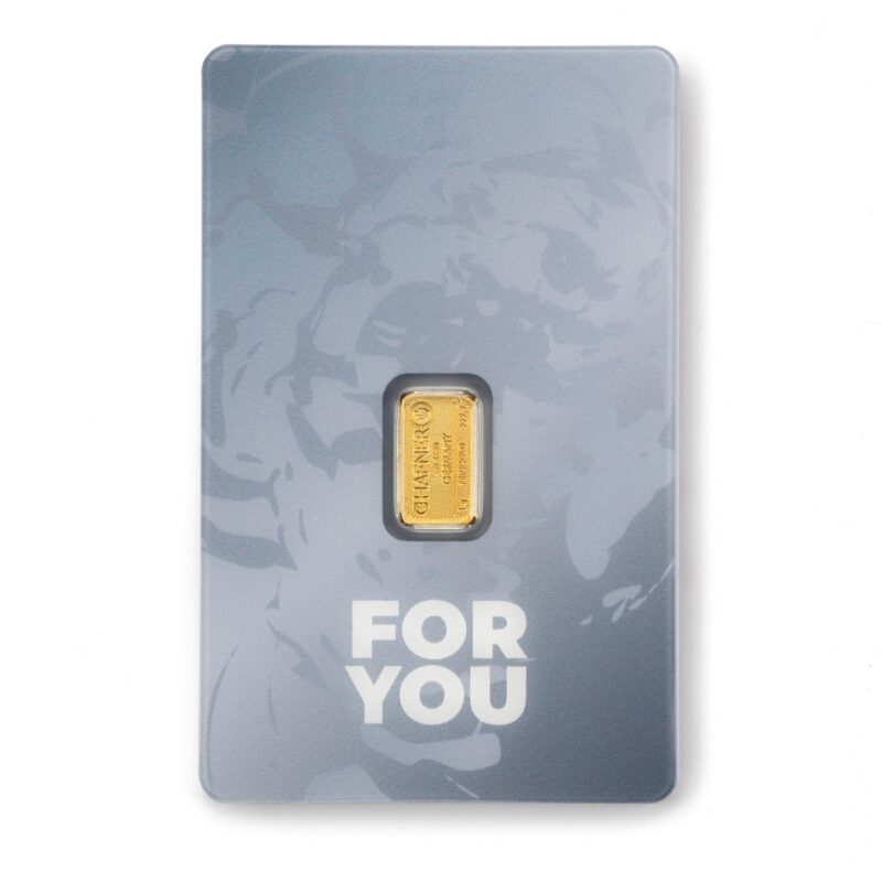 1g C.Hafner For You Blue 999.9 kuldplaat