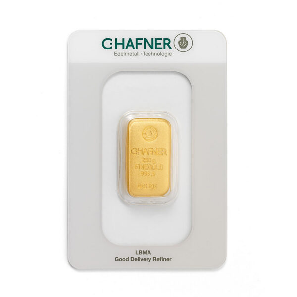 250g C.Hafner 999.9 kuldplaat (valand)