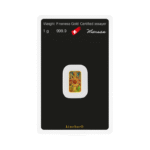 kuldplaat 1g card back kinebar Argor-Heraeus