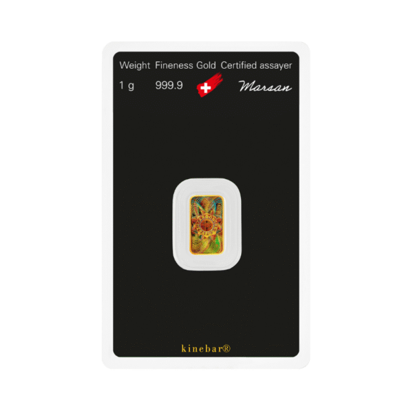 kuldplaat 1g card back kinebar Argor-Heraeus