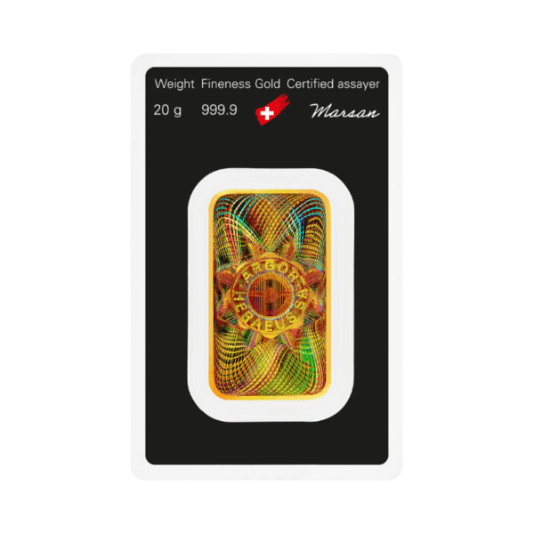 Argor-Heraeus 20g kuldplaat kinebar