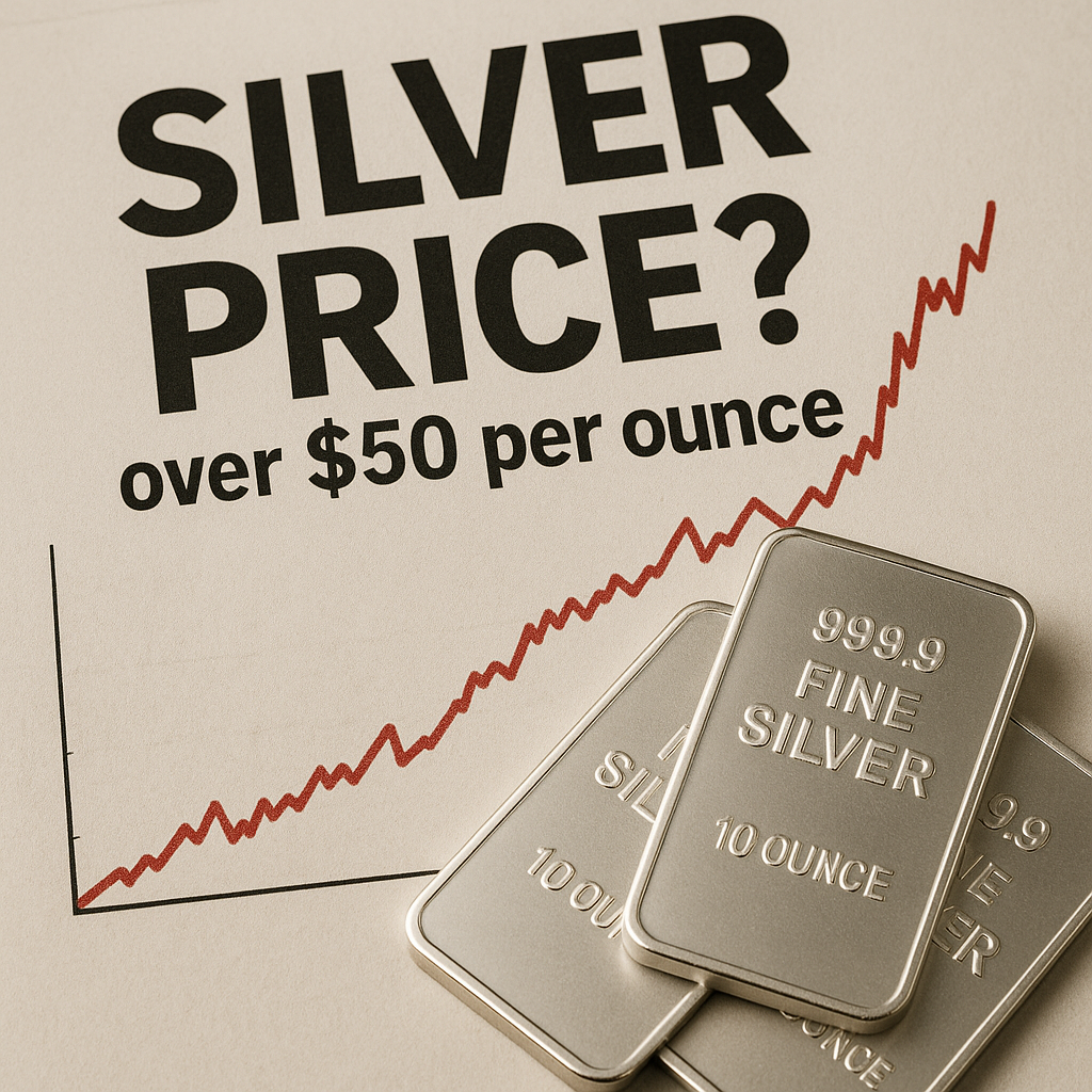 Hõbeda hind üle 50 USD / unts