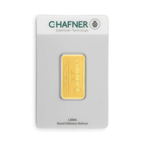 Kuldplaat c.hafner au 99.99 1/4 oz gold bar