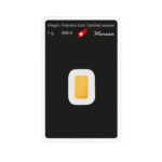 1g Argor-Heraeus 999.9 kuldplaat